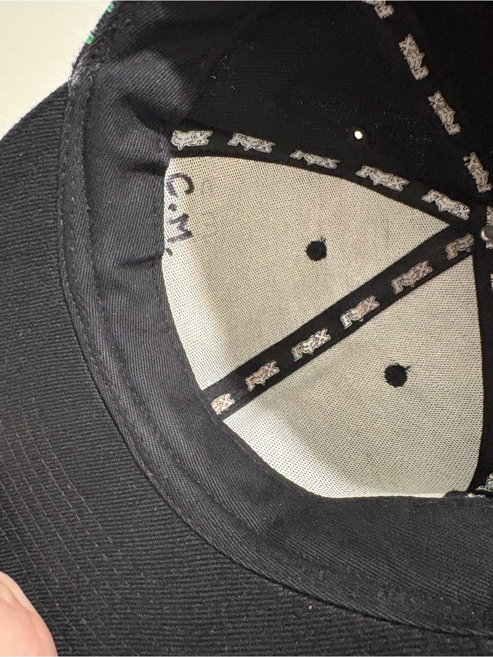 Y2K Fox Racing Fitted Hat Cap all over print 7 1/8 - Picture 5 of 6